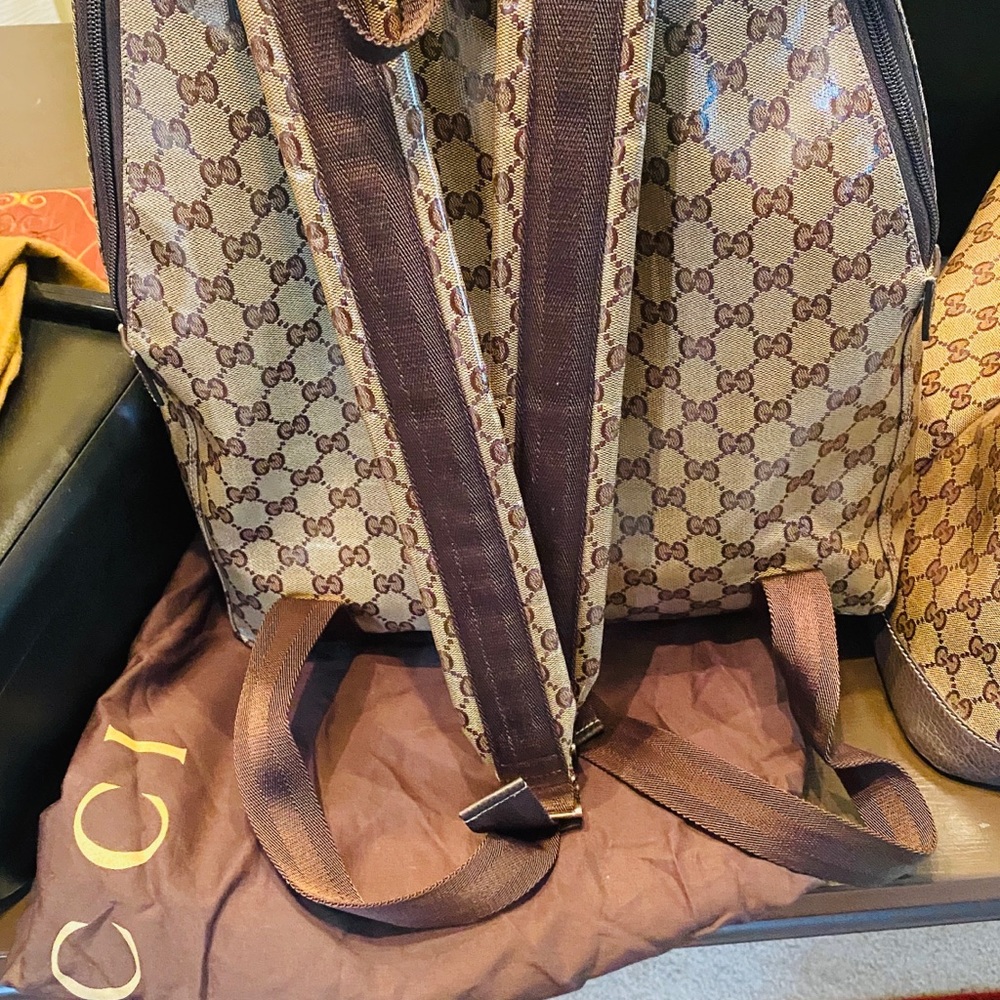 Gucci Men GG Supreme Leather Backpack - Picture 4 of 6